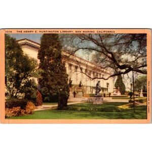 The Henry Huntington Library in San Marino CA Vintage Postcard SP17-23